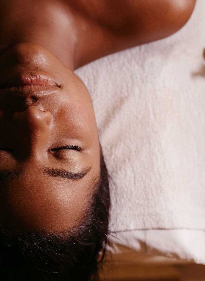 A guest relaxing during a spa ritual at Chocolate Unisex Spa